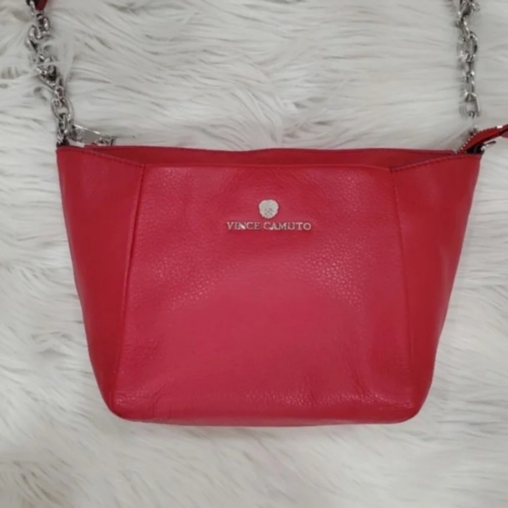 NWOT Vince Camuto Kelby Red Leather Crossbody RETAIL $198